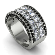 Diamond Multi-Row Halo Wedding Band - Blake No. 33 image 1