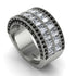 Diamond Multi-Row Halo Wedding Band - Blake No. 33 image 1