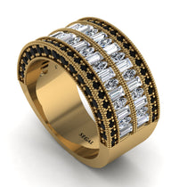 Diamond Multi-Row Halo Wedding Band - Blake No. 31 image 1