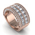 Diamond Multi-Row Halo Wedding Band - Blake No. 2 image 1