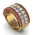 Diamond Multi-Row Halo Wedding Band - Blake No. 46