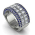 Diamond Multi-Row Halo Wedding Band - Blake No. 63