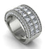 Diamond Multi-Row Halo Wedding Band - Blake No. 3 image 1