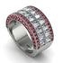 Diamond Multi-Row Halo Wedding Band - Blake No. 48 image 1