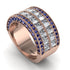 Diamond Multi-Row Halo Wedding Band - Blake No. 62 image 1