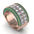 Diamond Multi-Row Halo Wedding Band - Blake No. 17