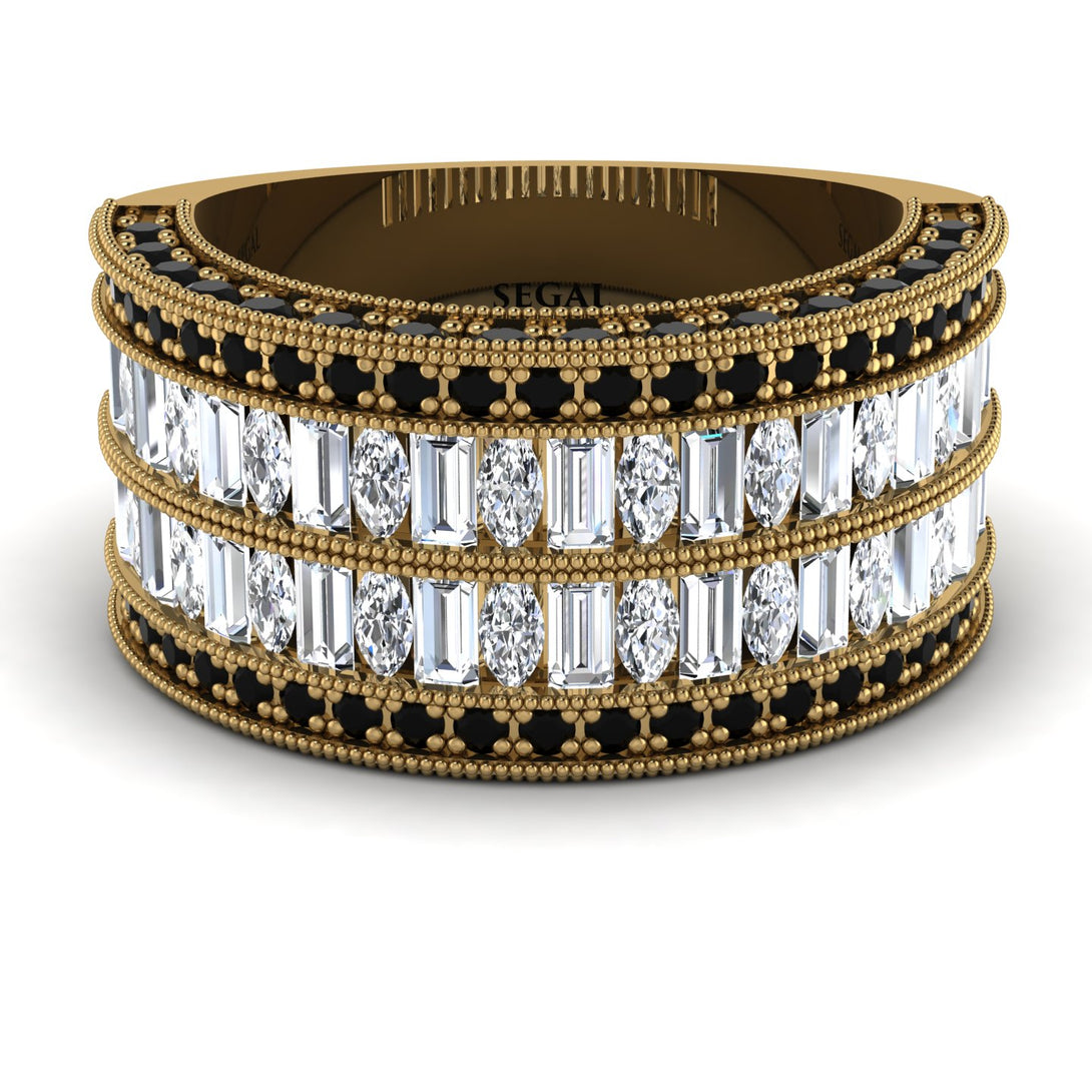 Diamond Multi-Row Halo Wedding Band - Blake No. 31