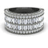 Diamond Multi-Row Halo Wedding Band - Blake No. 3 image 2