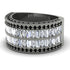 Diamond Multi-Row Halo Wedding Band - Blake No. 33 image 3