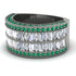 Diamond Multi-Row Halo Wedding Band - Blake No. 18