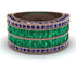 Emerald Multi-Row Halo Wedding Band - Blake No. 65