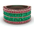 Emerald Multi-Row Halo Wedding Band - Blake No. 50