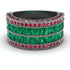 Emerald Multi-Row Halo Wedding Band - Blake No. 51 image 2