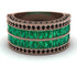 Emerald Multi-Row Halo Wedding Band - Blake No. 35 image 2