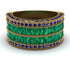 Emerald Multi-Row Halo Wedding Band - Blake No. 64 image 2