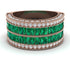 Emerald Multi-Row Halo Wedding Band - Blake No. 5 image 2