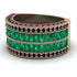 Emerald Multi-Row Halo Wedding Band - Blake No. 35