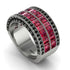 Ruby Multi-Row Halo Wedding Band - Blake No. 42 image 1