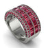 Ruby Multi-Row Halo Wedding Band - Blake No. 57 image 1