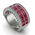 Ruby Multi-Row Halo Wedding Band - Blake No. 12 image 1