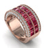 Ruby Multi-Row Halo Wedding Band - Blake No. 11 image 1