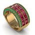 Ruby Multi-Row Halo Wedding Band - Blake No. 25 image 1