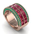 Ruby Multi-Row Halo Wedding Band - Blake No. 26 image 1