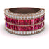 Ruby Multi-Row Halo Wedding Band - Blake No. 11 image 2