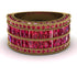 Ruby Multi-Row Halo Wedding Band - Blake No. 55