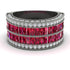 Ruby Multi-Row Halo Wedding Band - Blake No. 12 image 2