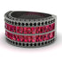 Ruby Multi-Row Halo Wedding Band - Blake No. 42 image 3