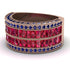 Ruby Multi-Row Halo Wedding Band - Blake No. 71 image 3