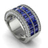 Sapphire Multi-Row Halo Wedding Band - Blake No. 15 image 1