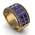 Sapphire Multi-Row Halo Wedding Band - Blake No. 73 image 1