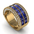 Sapphire Multi-Row Halo Wedding Band - Blake No. 13 image 1