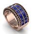 Sapphire Multi-Row Halo Wedding Band - Blake No. 44 image 1