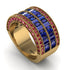 Sapphire Multi-Row Halo Wedding Band - Blake No. 58 image 1