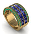 Sapphire Multi-Row Halo Wedding Band - Blake No. 28 image 1