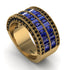 Sapphire Multi-Row Halo Wedding Band - Blake No. 43 image 1