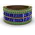 Sapphire Multi-Row Halo Wedding Band - Blake No. 28 image 2
