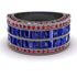Sapphire Multi-Row Halo Wedding Band - Blake No. 60 image 2