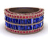 Sapphire Multi-Row Halo Wedding Band - Blake No. 59