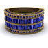 Sapphire Multi-Row Halo Wedding Band - Blake No. 73 image 2