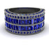 Sapphire Multi-Row Halo Wedding Band - Blake No. 75
