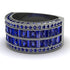 Sapphire Multi-Row Halo Wedding Band - Blake No. 75 image 3