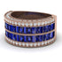 Sapphire Multi-Row Halo Wedding Band - Blake No. 14 image 3