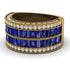 Sapphire Multi-Row Halo Wedding Band - Blake No. 13