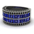 Sapphire Multi-Row Halo Wedding Band - Blake No. 45 image 3