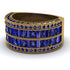 Sapphire Multi-Row Halo Wedding Band - Blake No. 73
