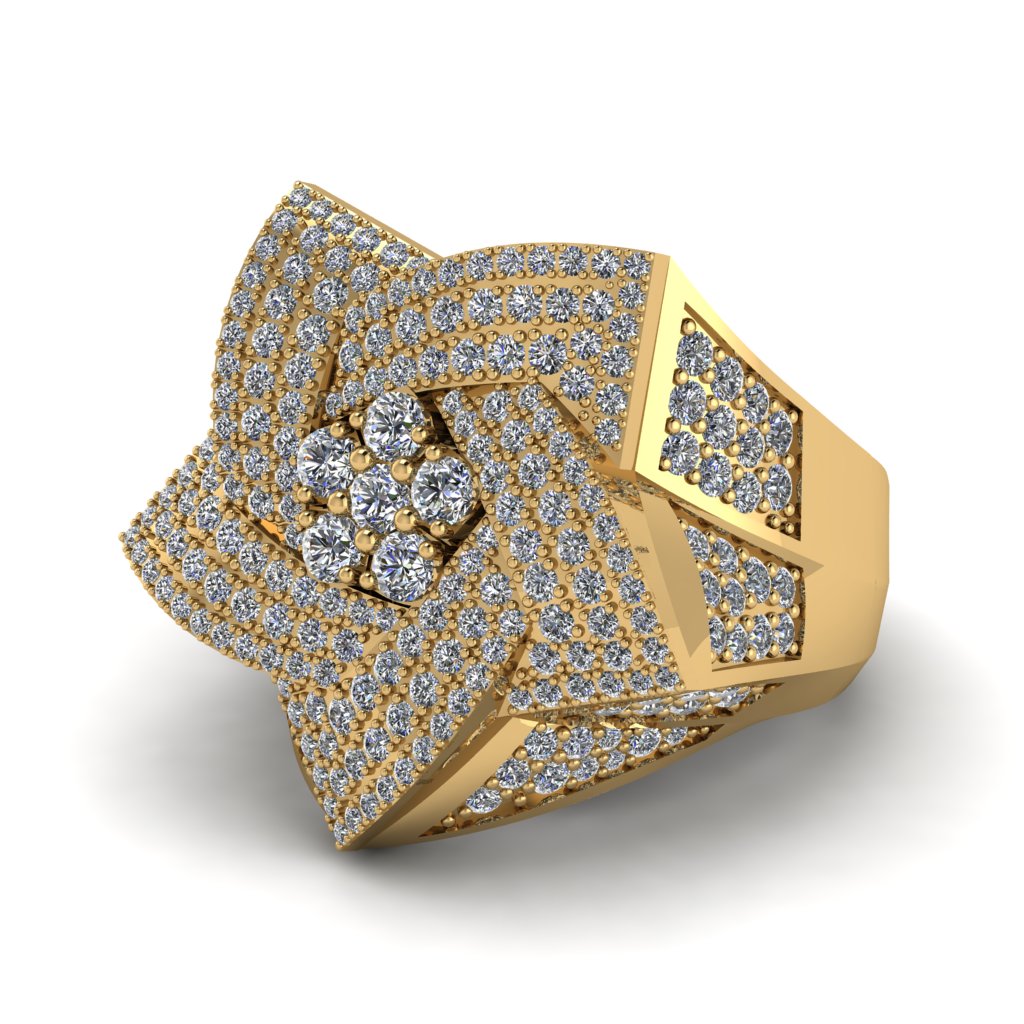 Natural Diamonds Men's Star Fashion Ring - Toby No. 1